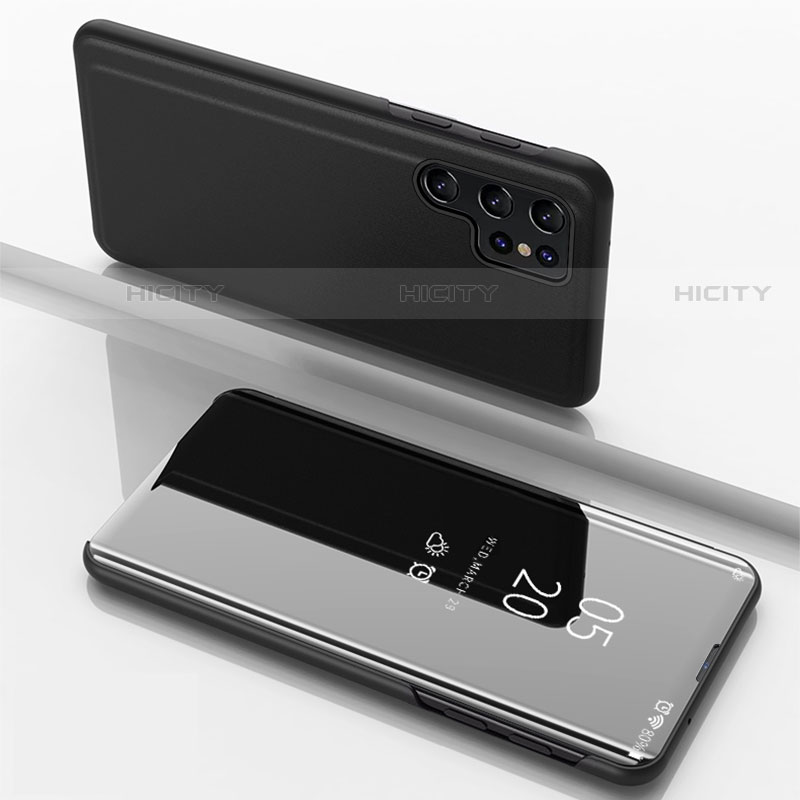 Samsung Galaxy S21 Ultra 5G用手帳型 レザーケース スタンド 鏡面 カバー H01 サムスン 