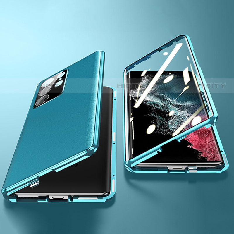 Samsung Galaxy S21 Ultra 5G用360度 フルカバー ケース 高級感 手触り良い アルミメタル 製の金属製 D01 サムスン 