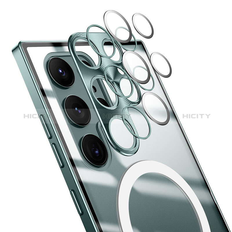 Samsung Galaxy S21 Ultra 5G用ケース 高級感 手触り良い メタル兼プラスチック バンパー Mag-Safe 磁気 Magnetic P01 サムスン 