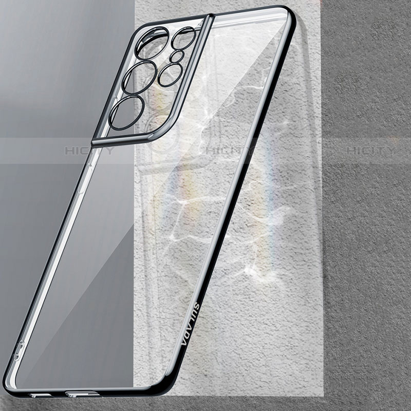 Samsung Galaxy S21 Ultra 5G用極薄ソフトケース シリコンケース 耐衝撃 全面保護 クリア透明 H08 サムスン 
