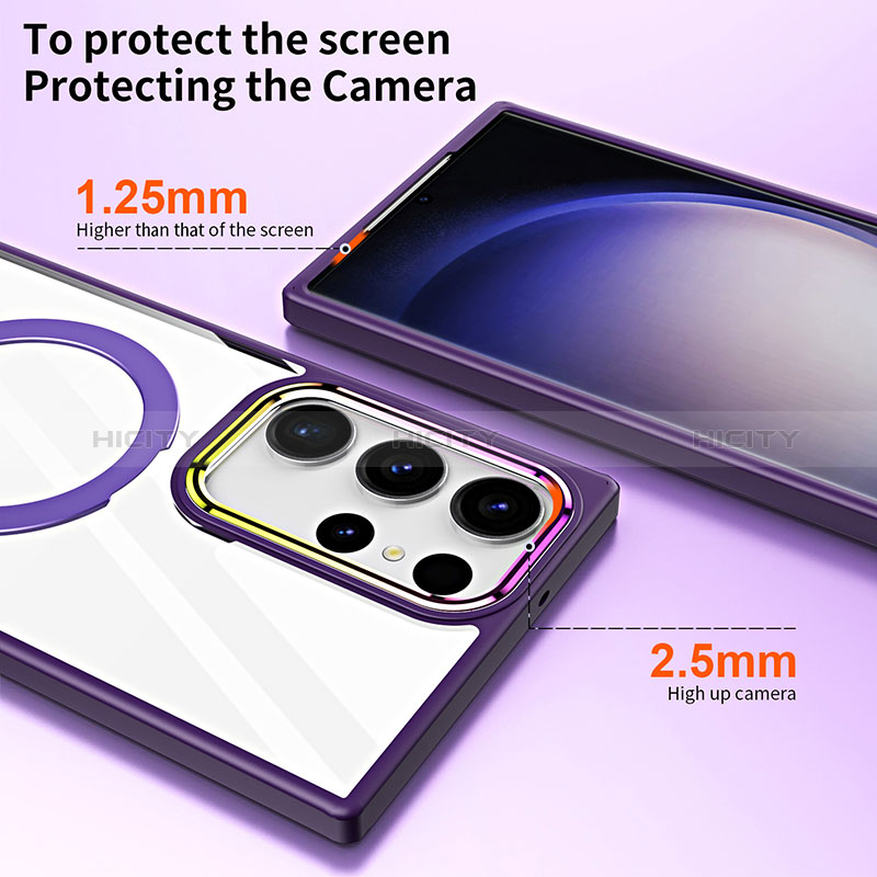 Samsung Galaxy S21 Ultra 5G用極薄ソフトケース シリコンケース 耐衝撃 全面保護 クリア透明 カバー Mag-Safe 磁気 Magnetic SD1 サムスン 