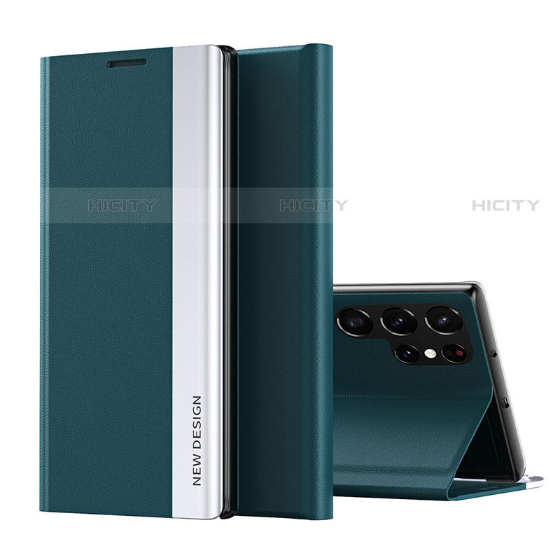 Samsung Galaxy S21 Ultra 5G用手帳型 レザーケース スタンド カバー T01 サムスン 
