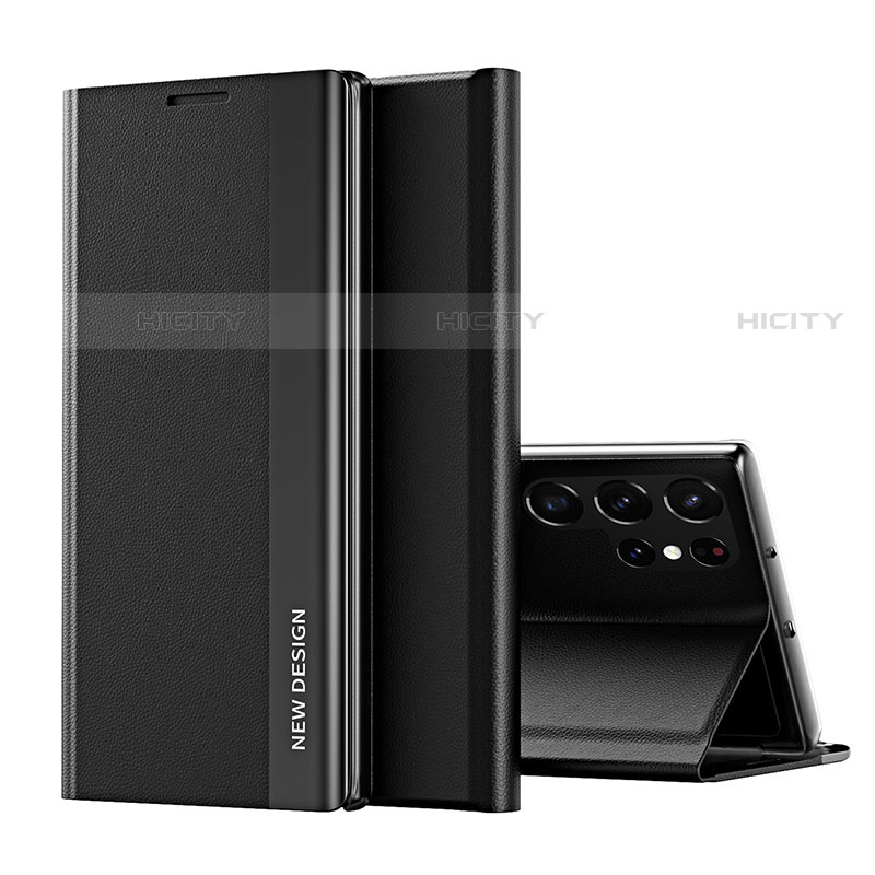 Samsung Galaxy S21 Ultra 5G用手帳型 レザーケース スタンド カバー T01 サムスン 