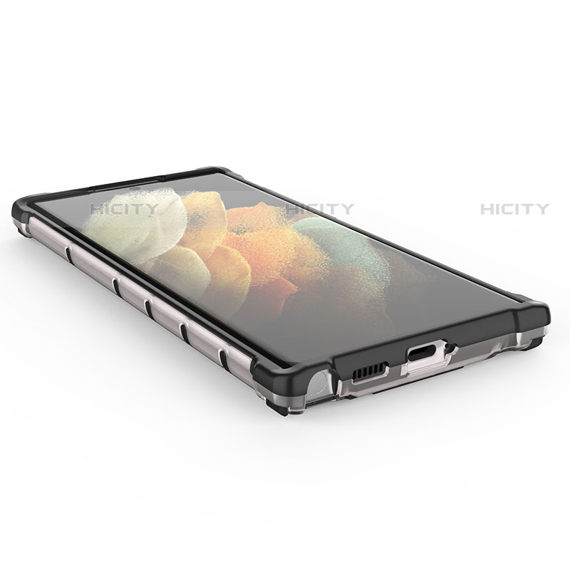 Samsung Galaxy S21 Ultra 5G用360度 フルカバー極薄ソフトケース シリコンケース 耐衝撃 全面保護 バンパー S03 サムスン 