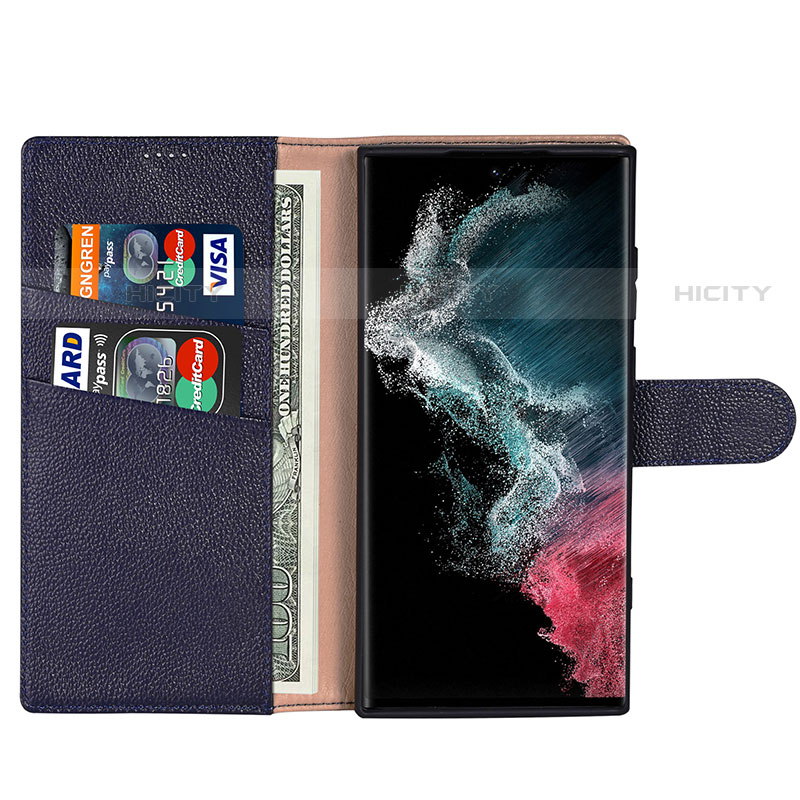 Samsung Galaxy S21 Ultra 5G用手帳型 レザーケース スタンド カバー L06 サムスン 