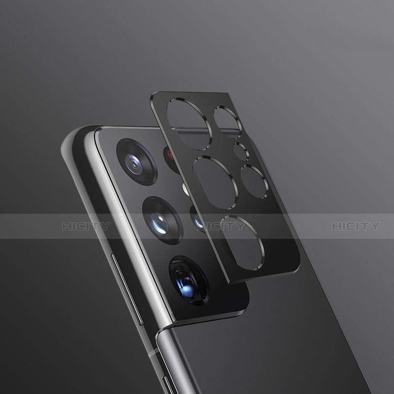Samsung Galaxy S21 Ultra 5G用強化ガラス カメラプロテクター カメラレンズ 保護ガラスフイルム サムスン ブラック