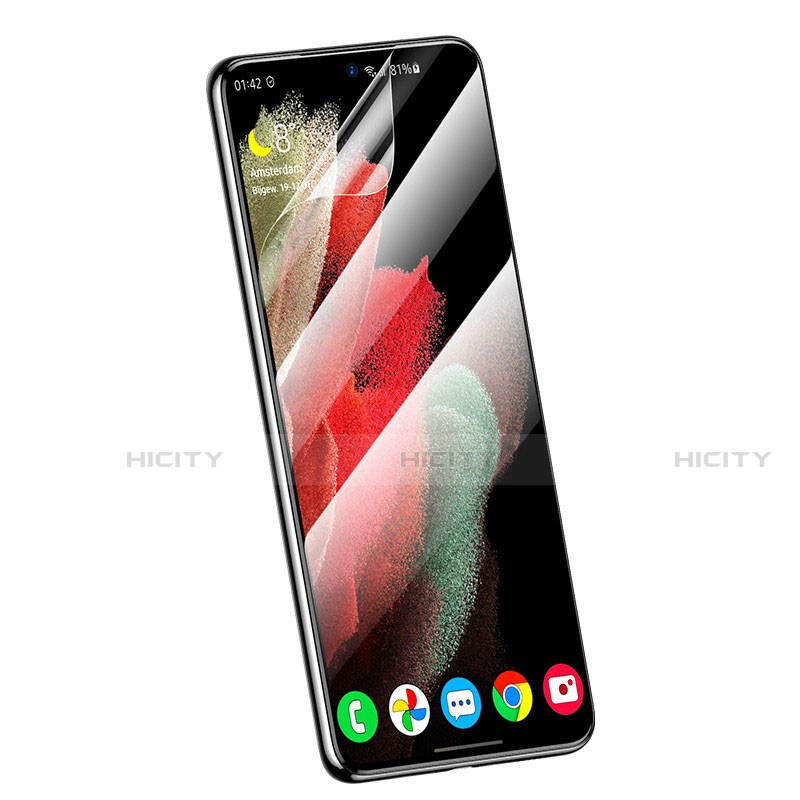 Samsung Galaxy S21 Ultra 5G用高光沢 液晶保護フィルム フルカバレッジ画面 サムスン クリア