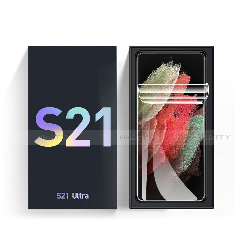 Samsung Galaxy S21 Ultra 5G用高光沢 液晶保護フィルム フルカバレッジ画面 サムスン 