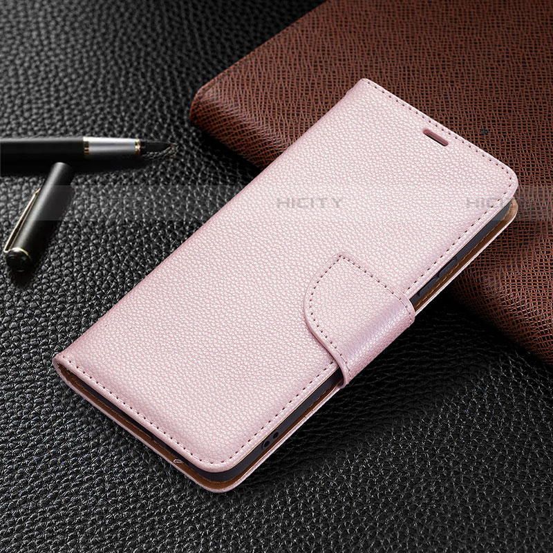 Samsung Galaxy S22 5G用手帳型 レザーケース スタンド カバー B05F サムスン ピンク
