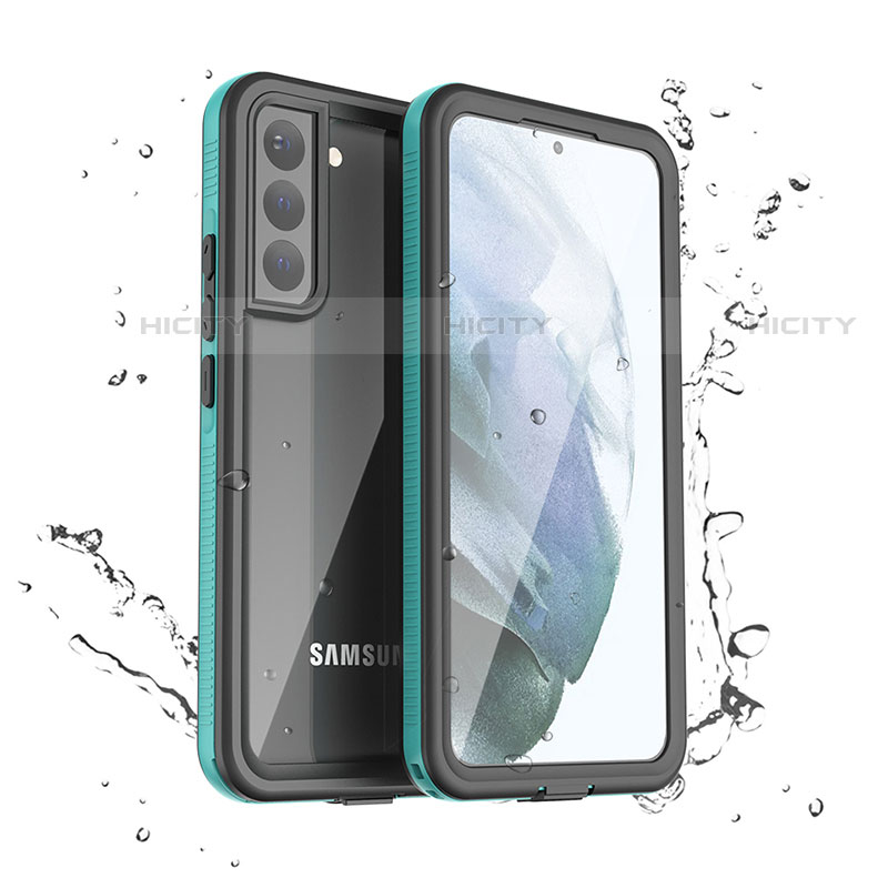 Samsung Galaxy S22 5G用完全防水ケース ハイブリットバンパーカバー 高級感 手触り良い 360度 サムスン グリーン