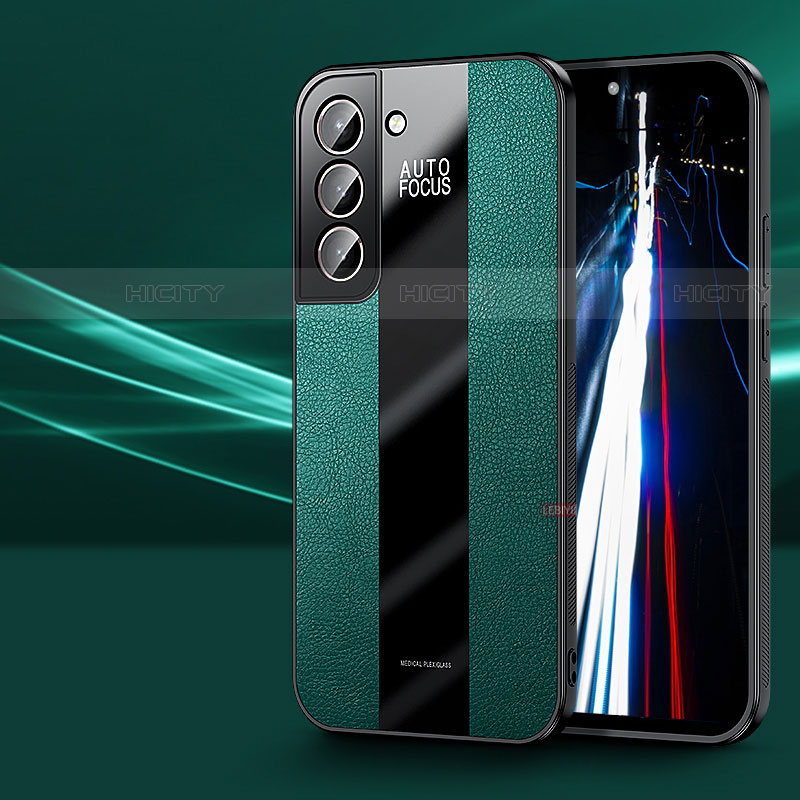 Samsung Galaxy S22 5G用シリコンケース ソフトタッチラバー レザー柄 カバー S07 サムスン