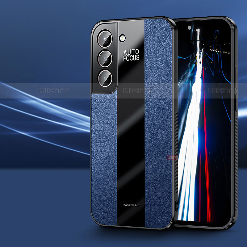 Samsung Galaxy S22 5G用シリコンケース ソフトタッチラバー レザー柄 カバー S07 サムスン