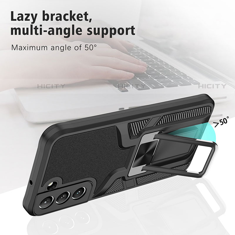 Samsung Galaxy S22 5G用ハイブリットバンパーケース スタンド プラスチック 兼シリコーン カバー マグネット式 A05 サムスン