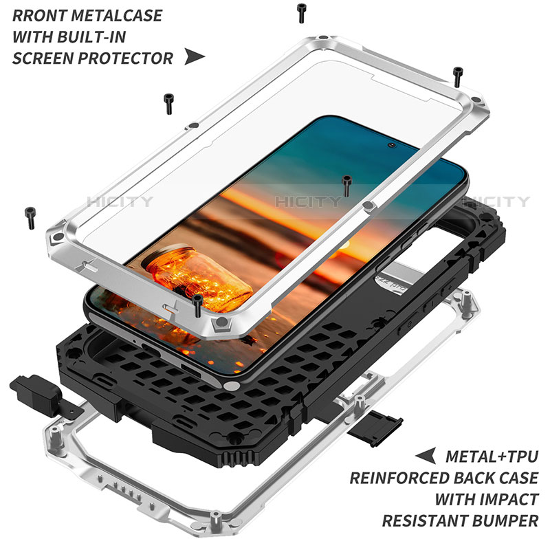 Samsung Galaxy S22 5G用360度 フルカバー ケース 高級感 手触り良い アルミメタル 製の金属製 サムスン 
