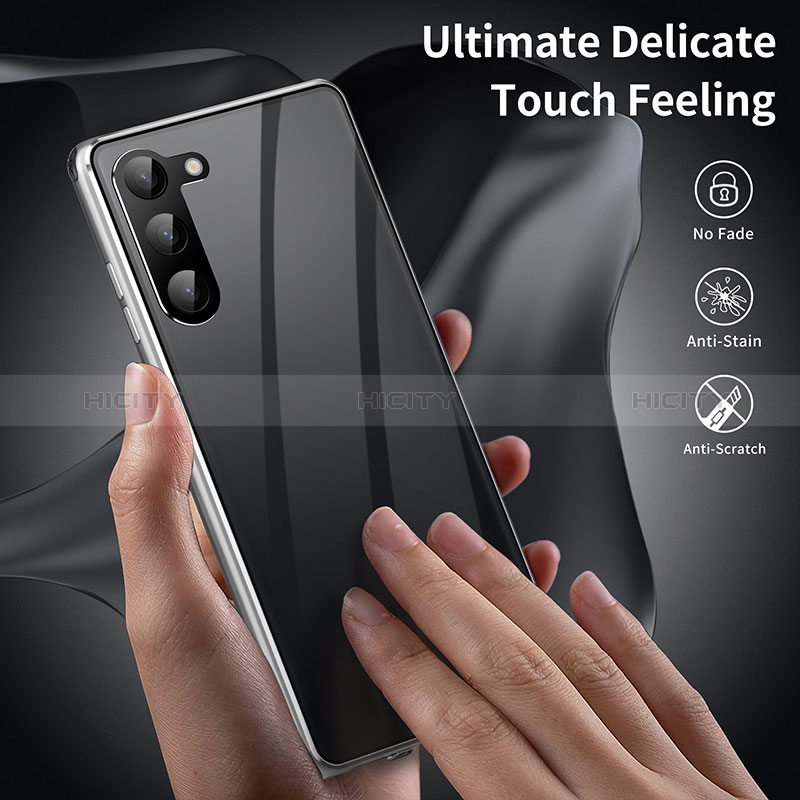 Samsung Galaxy S22 5G用ケース 高級感 手触り良い アルミメタル 製の金属製 360度 フルカバーバンパー 鏡面 カバー LK1 サムスン 