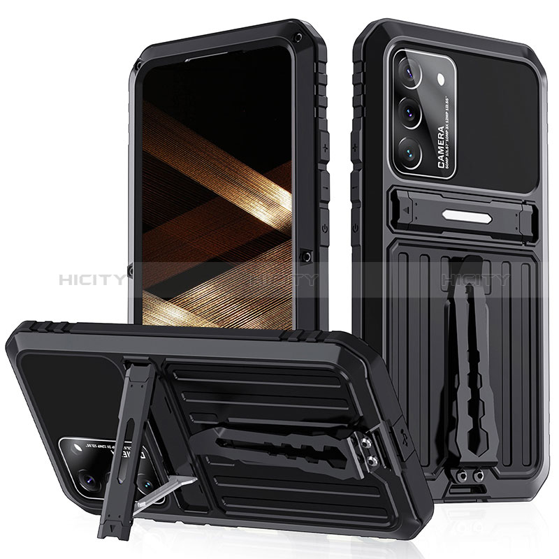 Samsung Galaxy S22 Plus 5G用360度 フルカバー ケース 高級感 手触り良い アルミメタル 製の金属製 LK1 サムスン ブラック