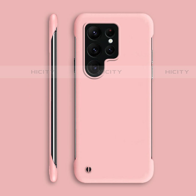 Samsung Galaxy S22 Ultra 5G用ハードケース プラスチック 質感もマット カバー M06 サムスン ピンク