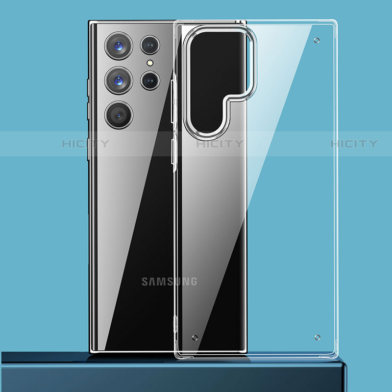 Samsung Galaxy S22 Ultra 5G用極薄ソフトケース シリコンケース 耐衝撃 全面保護 クリア透明 T08 サムスン クリア