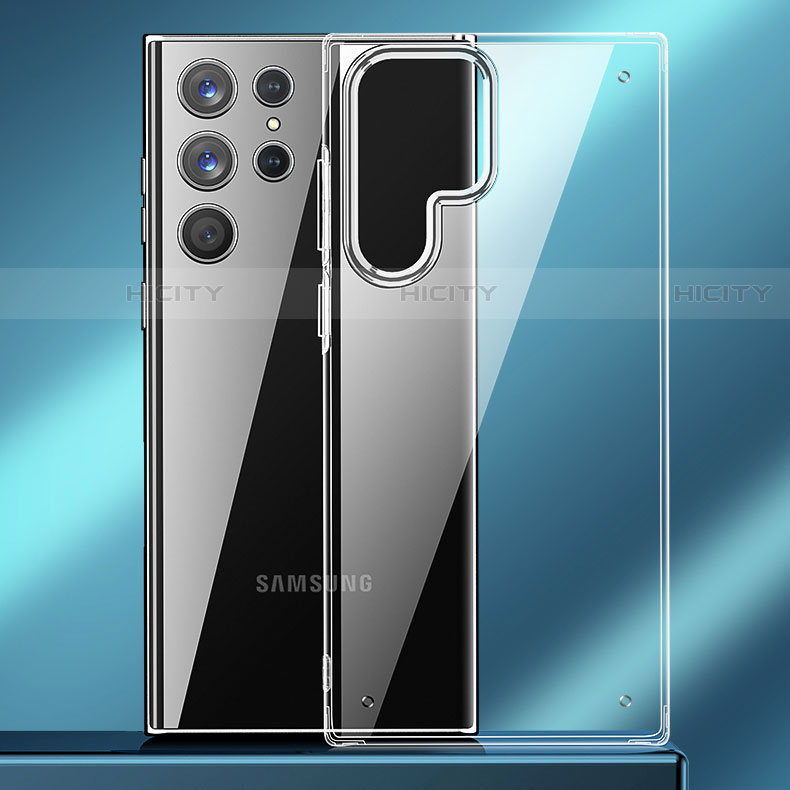 Samsung Galaxy S22 Ultra 5G用極薄ソフトケース シリコンケース 耐衝撃 全面保護 クリア透明 T09 サムスン クリア