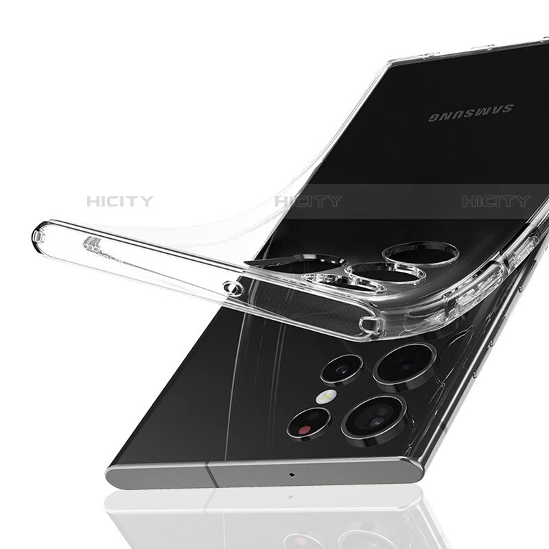 Samsung Galaxy S22 Ultra 5G用極薄ソフトケース シリコンケース 耐衝撃 全面保護 クリア透明 T18 サムスン クリア