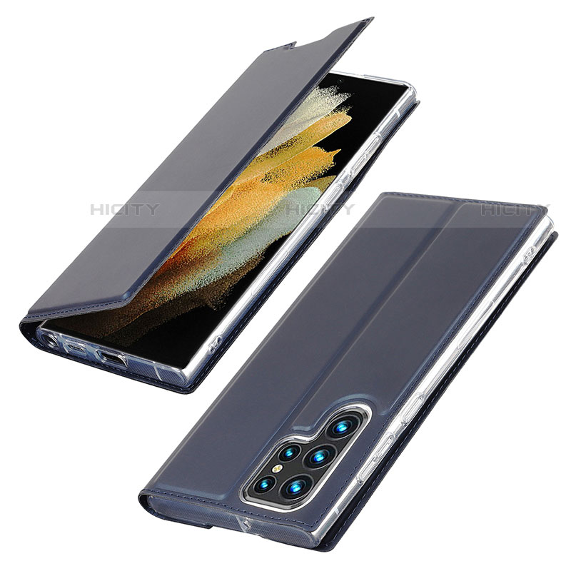 Samsung Galaxy S22 Ultra 5G用手帳型 レザーケース スタンド カバー D05T サムスン 