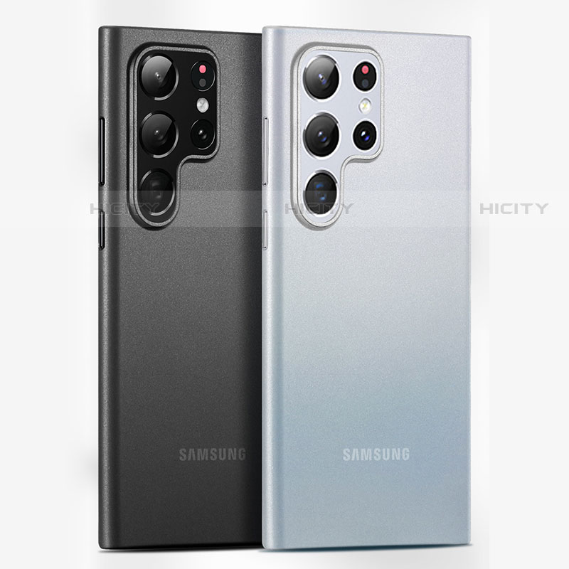 Samsung Galaxy S22 Ultra 5G用極薄ケース クリア透明 プラスチック 質感もマットH02 サムスン 