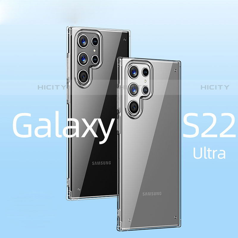 Samsung Galaxy S22 Ultra 5G用極薄ソフトケース シリコンケース 耐衝撃 全面保護 クリア透明 H11 サムスン 