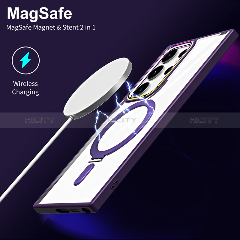 Samsung Galaxy S22 Ultra 5G用極薄ソフトケース シリコンケース 耐衝撃 全面保護 クリア透明 カバー Mag-Safe 磁気 Magnetic SD1 サムスン 