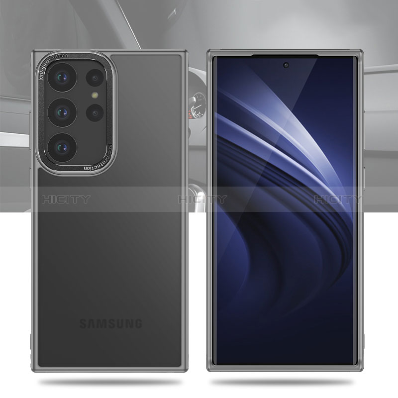 Samsung Galaxy S22 Ultra 5G用ハイブリットバンパーケース クリア透明 プラスチック カバー WL1 サムスン 