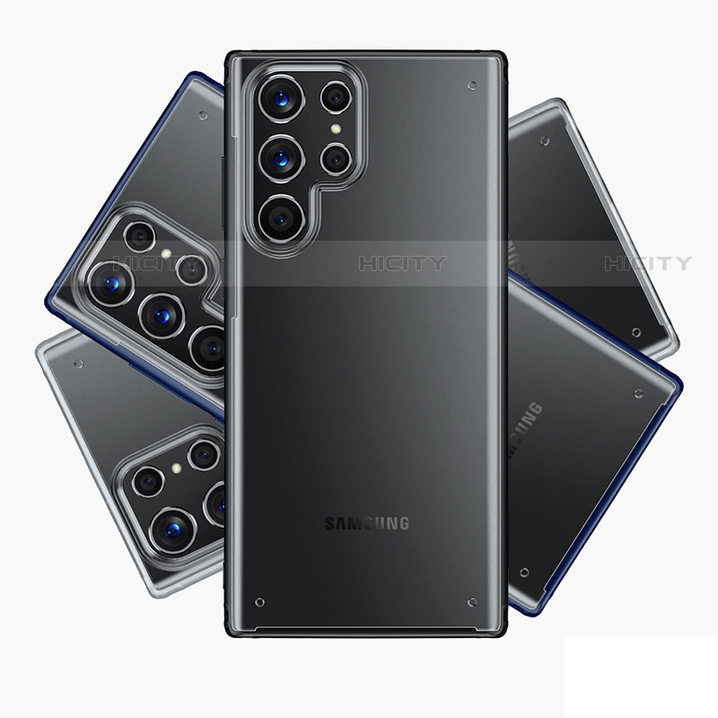 Samsung Galaxy S22 Ultra 5G用ハイブリットバンパーケース 透明 プラスチック カバー M02 サムスン 