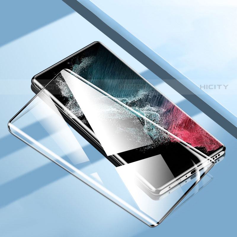 Samsung Galaxy S22 Ultra 5G用強化ガラス フル液晶保護フィルム F04 サムスン ブラック