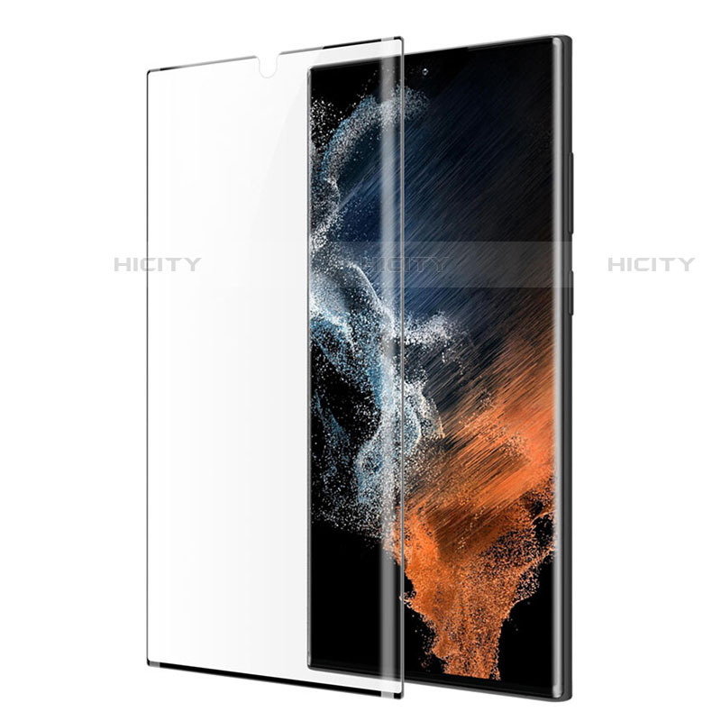 Samsung Galaxy S22 Ultra 5G用強化ガラス フル液晶保護フィルム F06 サムスン ブラック