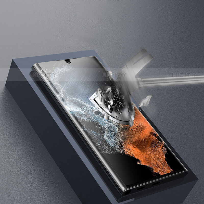 Samsung Galaxy S22 Ultra 5G用強化ガラス フル液晶保護フィルム F07 サムスン ブラック