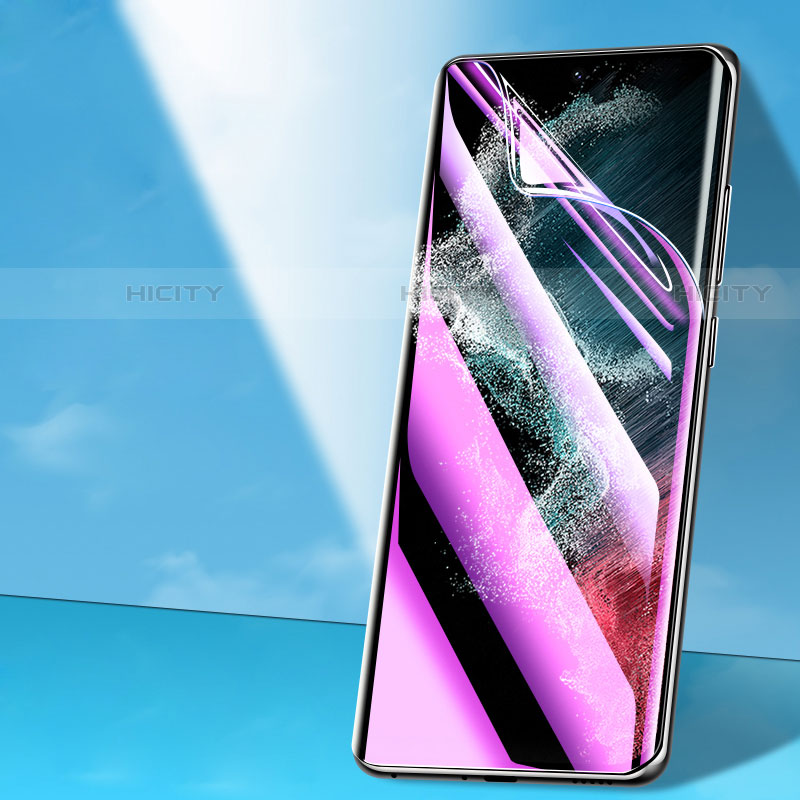 Samsung Galaxy S22 Ultra 5G用高光沢 液晶保護フィルム フルカバレッジ画面 アンチグレア ブルーライト サムスン クリア