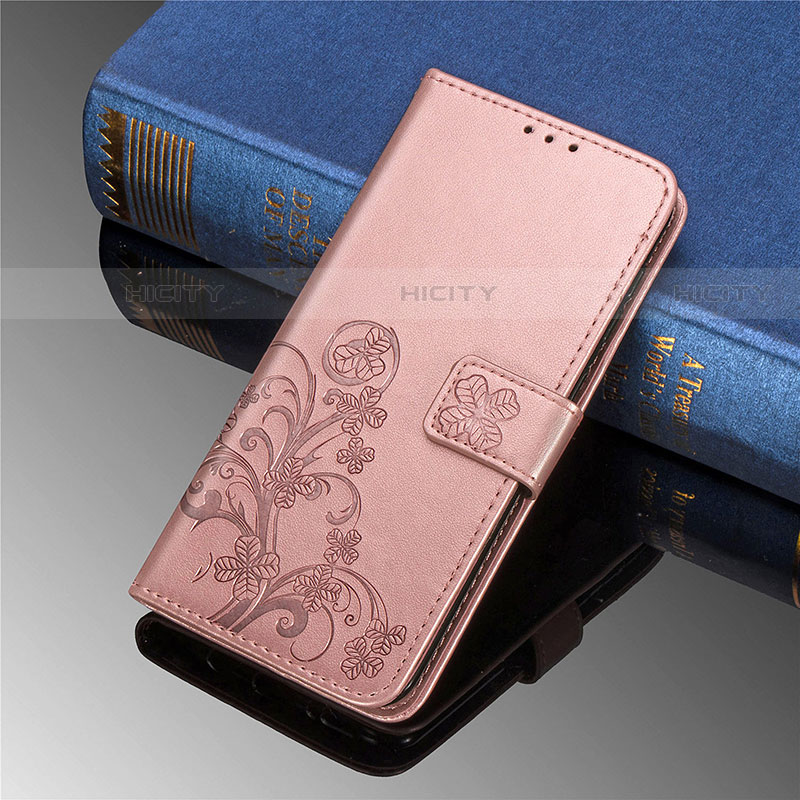 Samsung Galaxy S23 5G用手帳型 レザーケース スタンド 花 カバー サムスン ピンク
