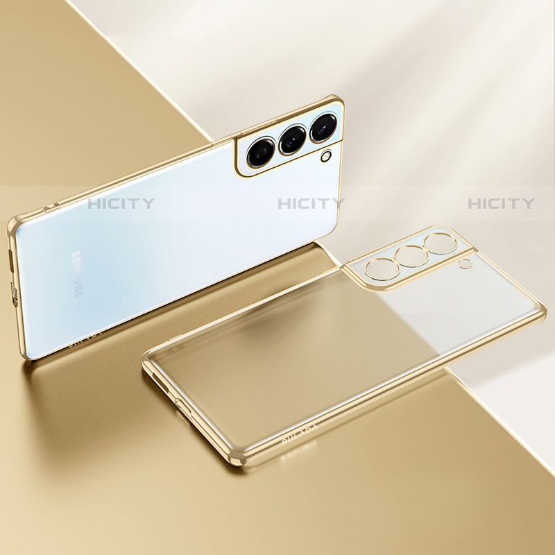 Samsung Galaxy S23 5G用極薄ソフトケース シリコンケース 耐衝撃 全面保護 クリア透明 H03 サムスン ゴールド
