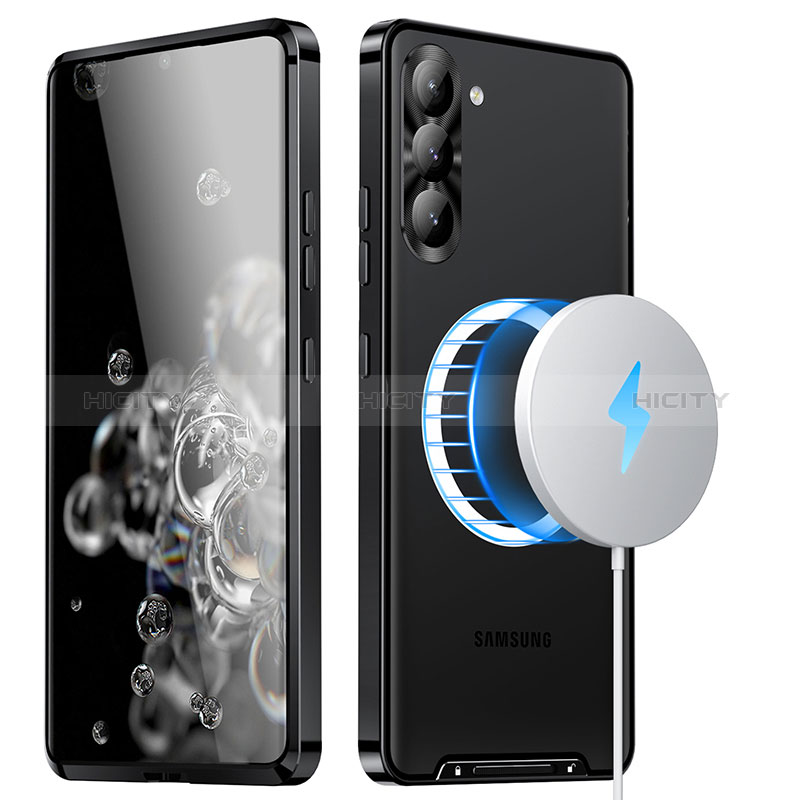 Samsung Galaxy S23 5G用ケース 高級感 手触り良い メタル兼プラスチック バンパー Mag-Safe 磁気 Magnetic LK1 サムスン 
