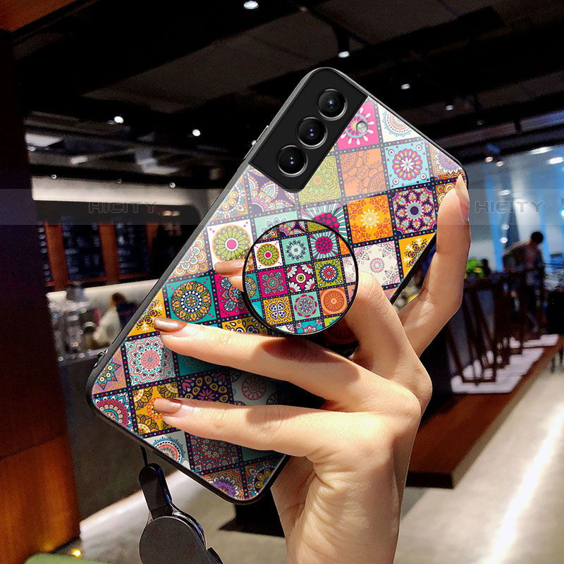 Samsung Galaxy S23 5G用ハイブリットバンパーケース プラスチック パターン 鏡面 カバー S01 サムスン 