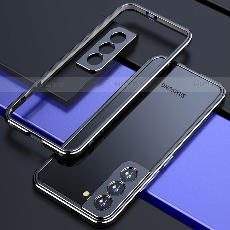 Samsung Galaxy S23 Plus 5G用ケース 高級感 手触り良い アルミメタル 製の金属製 バンパー カバー A02 サムスン ブラック