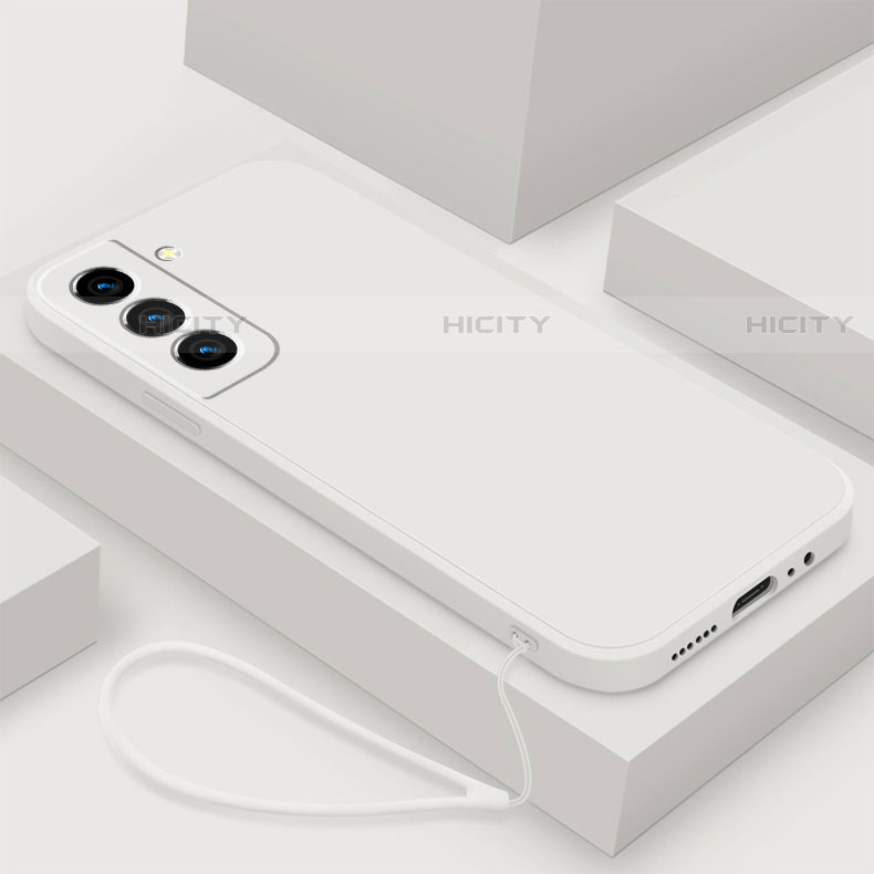 Samsung Galaxy S23 Plus 5G用360度 フルカバー極薄ソフトケース シリコンケース 耐衝撃 全面保護 バンパー S02 サムスン ホワイト