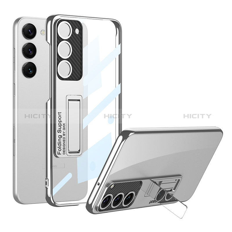 Samsung Galaxy S23 Plus 5G用ハードカバー クリスタル クリア透明 スタンド AC1 サムスン 