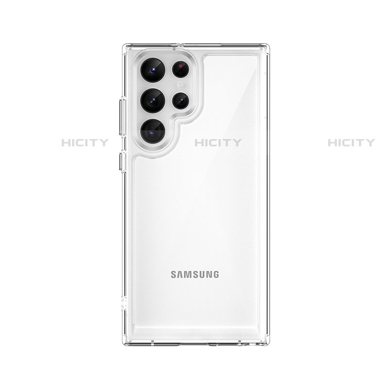 Samsung Galaxy S23 Ultra 5G用ハイブリットバンパーケース クリア透明 プラスチック カバー M03 サムスン クリア