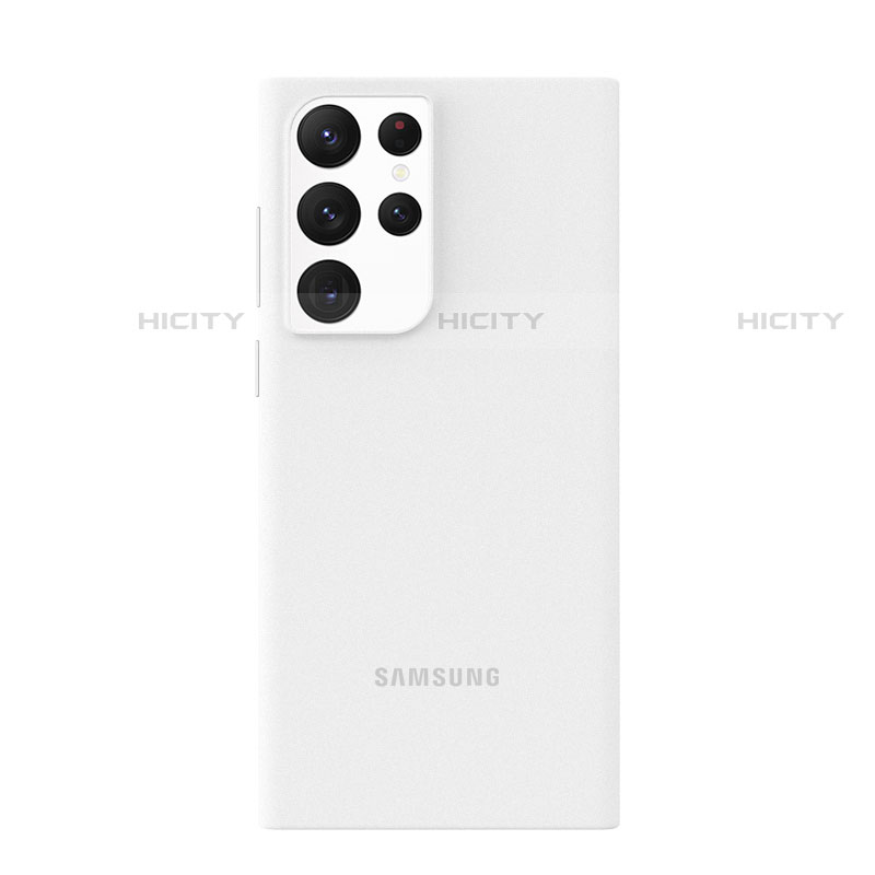 Samsung Galaxy S23 Ultra 5G用極薄ケース クリア透明 プラスチック 質感もマットU01 サムスン ホワイト