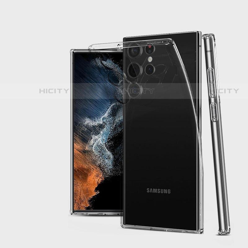 Samsung Galaxy S23 Ultra 5G用極薄ソフトケース シリコンケース 耐衝撃 全面保護 クリア透明 T18 サムスン クリア