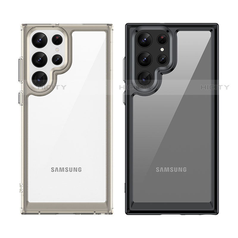 Samsung Galaxy S23 Ultra 5G用ハイブリットバンパーケース 透明 プラスチック カバー M03 サムスン 