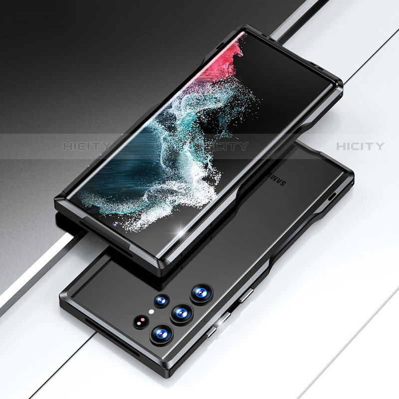 Samsung Galaxy S23 Ultra 5G用ケース 高級感 手触り良い アルミメタル 製の金属製 バンパー カバー A02 サムスン 