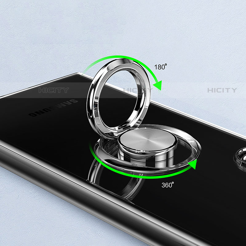 Samsung Galaxy S23 Ultra 5G用極薄ソフトケース シリコンケース 耐衝撃 全面保護 透明 アンド指輪 マグネット式 S05 サムスン 