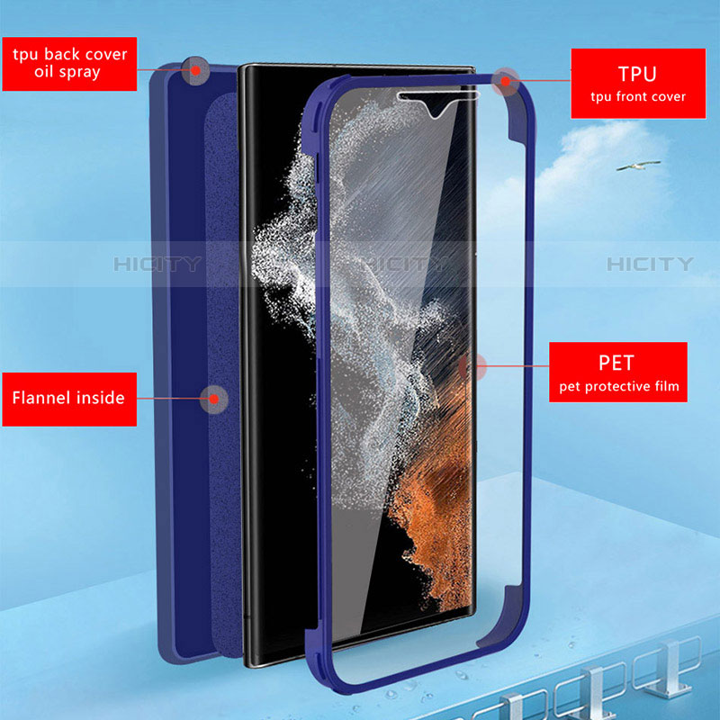 Samsung Galaxy S23 Ultra 5G用360度 フルカバー ハイブリットバンパーケース クリア透明 プラスチック カバー サムスン 