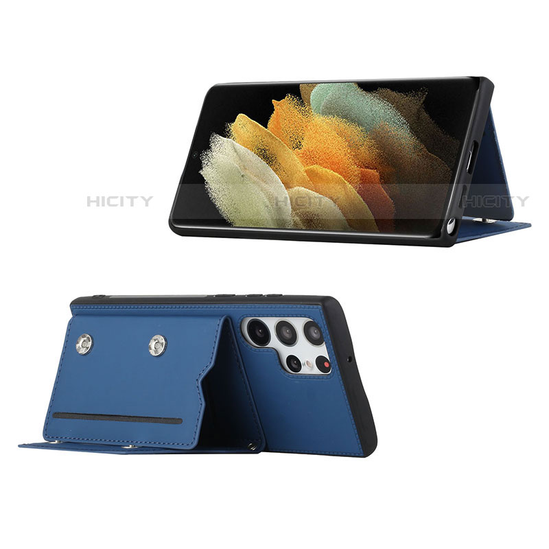 Samsung Galaxy S23 Ultra 5G用ケース 高級感 手触り良いレザー柄 Y02B サムスン 