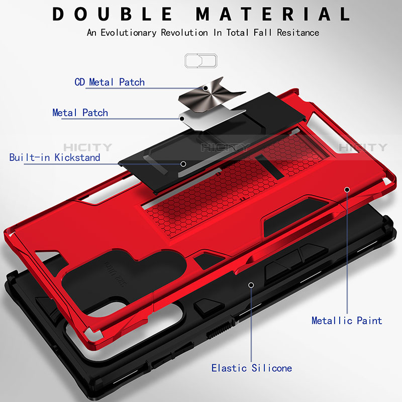 Samsung Galaxy S23 Ultra 5G用ハイブリットバンパーケース スタンド プラスチック 兼シリコーン カバー マグネット式 A04 サムスン 